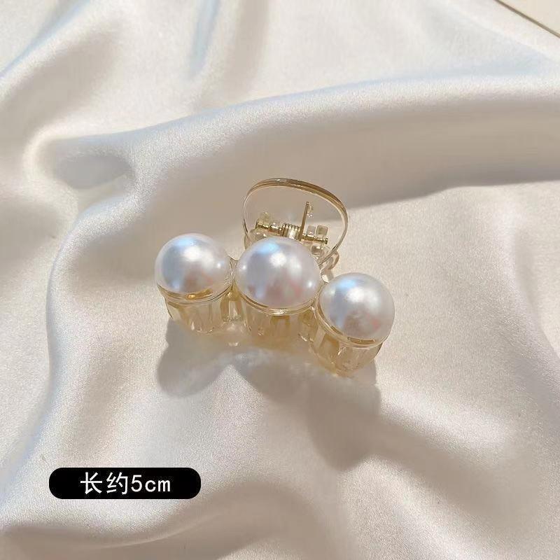 

Pearl Hair Claw Clip 5cm Medium Size Hair Claw Accessory for Women and Girls Durable Plastic Material Hair Holder One Size