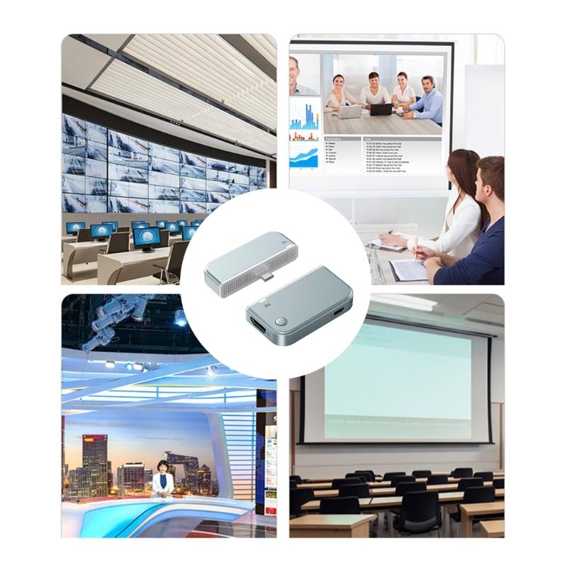 50m Type C Wireless Extender Video Transmitter and Receiver Display Adapter for Phone Laptop PC To TV Projector