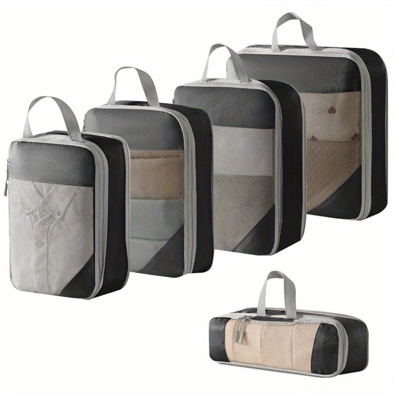 5PCS Compression Packing Cubes for Suitcases Travel Accessories Expandable Packing Organizers Lightweight Travel Organizer Cubes