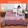 Solid Color Waterwashed Cotton Thin Summer Blanket For Home Children And
