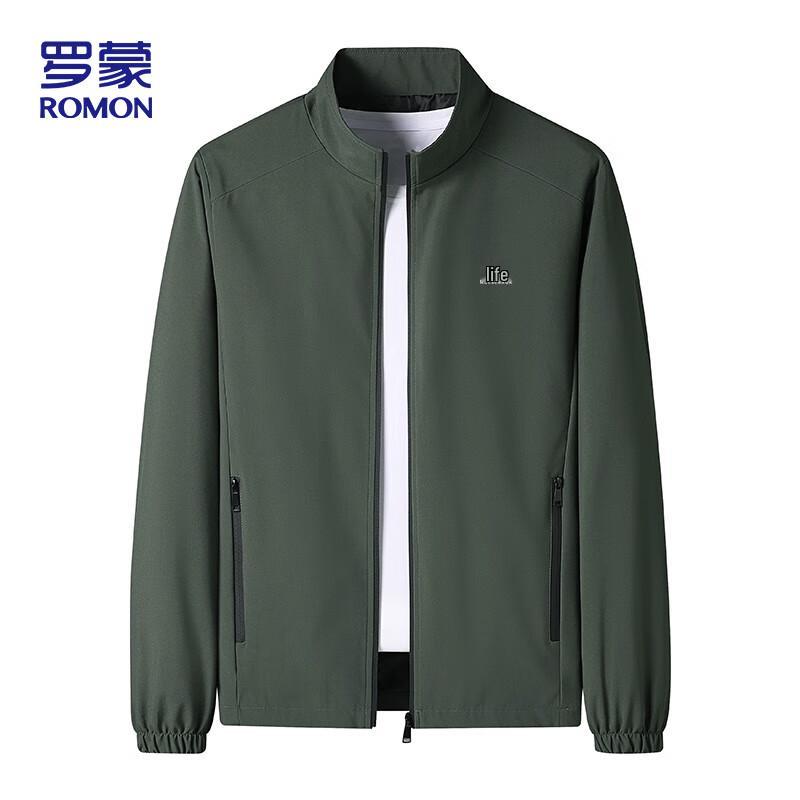 ROMON Men's Fall Commuter Business Casual Stand Collar Jacket JK0312