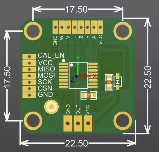 Mt6835 21-Bit Magnetischer Encoder-Modul für Bürstenlosen Motor – PWM/SPI-Schnittstelle, Ersatz für AS5048