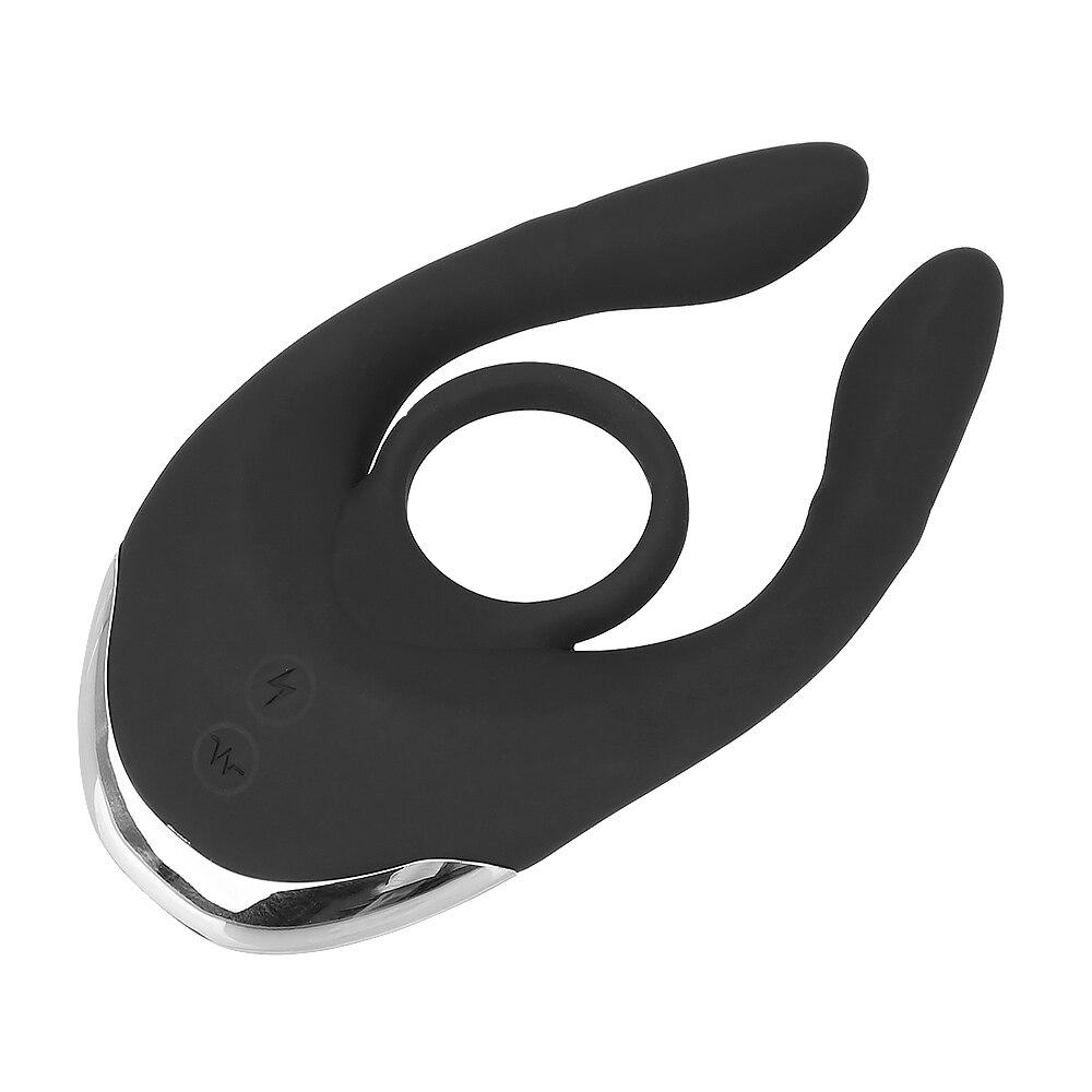 Electric Shock Penis Ring Vibrator Delay Ejaculation Dildo Anal Clitoris Stimulation Vibrating Cock Rings 10 Speed