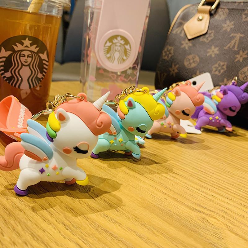 Adorable Unisex Unicorn Keychain Soft Silicone Durable Birthday Party Gift