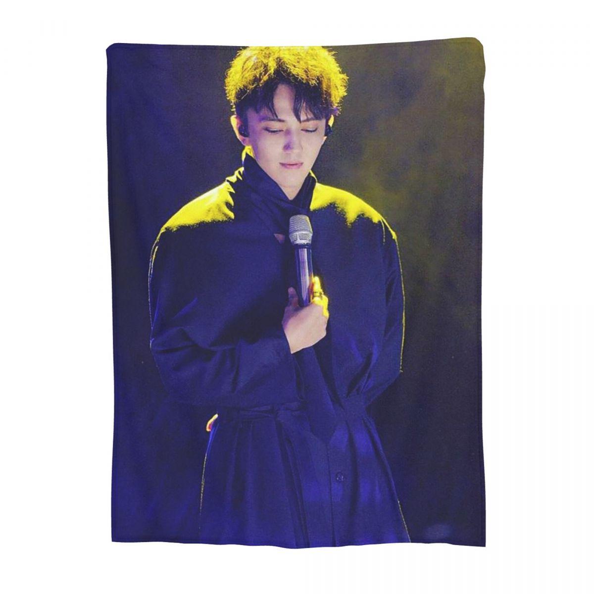 

New Arrival Singer Dimash Blankets Soft Warm Flannel Throw Blanket Bedspread for Bed Living room Picnic Travel Home Couch 80x120cm