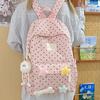 Japanese ins style schoolbag female college student simple polka dot girl backpack large capacity junior high school student girl backpack
