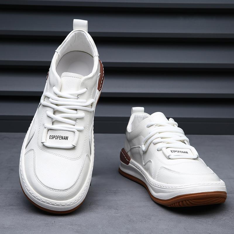Fashion 2025New Men Casual Leather Shoes Outdoor Comfy High Quality Walking Hiking Shoes Fashion Soft Homme Classic Non-slip Flats Shoes