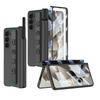 With Wrist Strap Pen Holder Case for Samsung Galaxy Z Fold 7 6 5 4 Cover with Screen Glass Pen Slot Hard for Galaxy Z Fold3 Case