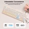 EPOMAKER Galaxy100 Lite Gaming 1800 Aluminum Mechanical Keyboard with Numeric 8000mAh Hot Creamy Key RGB Gasketed Construction Marble White QMK/VIA
