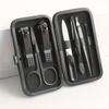 7PCS Unisex Stainless Steel Manicure Set with Nail File Portable Travel Grooming Kit Nail Scissors Grooming Tools Kit Clippers