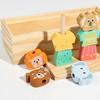 Montessori Wooden Animal Stacking & Dress Up Blocks Children's Early Education Change Clothes Dressing Game Colorful Puzzle