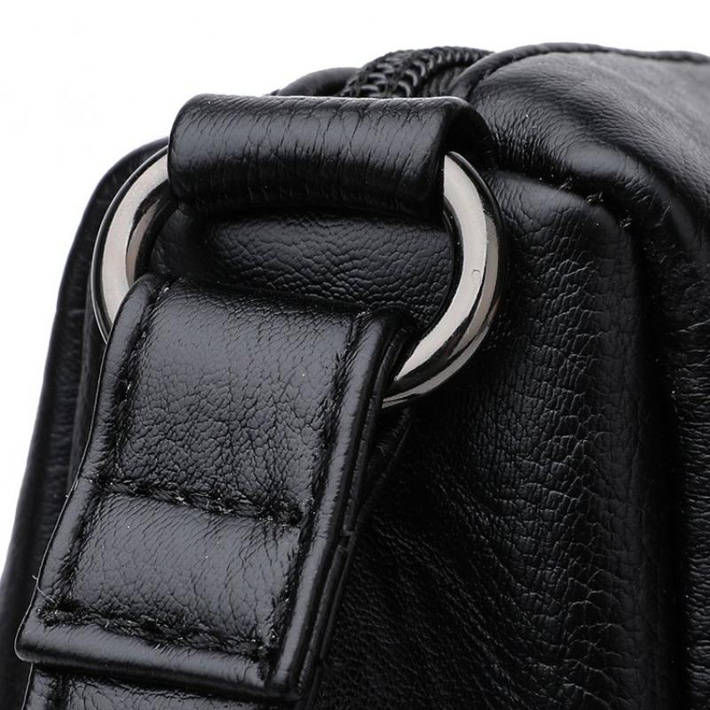 Luxury Branded Designer Soft Leather Crossbody Handbag with Adjustable Strap and Multiple Pockets