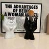 Nordic Face-Shaped Vase Ornament for Living Room Decor