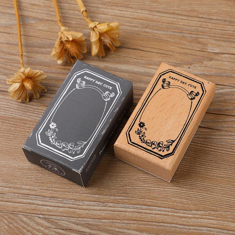 Huano Time Series Wooden Forest Secret Realm Stamps Fresh Literary Handbook DIY Decoration Material Stamps Assorted Stamp
