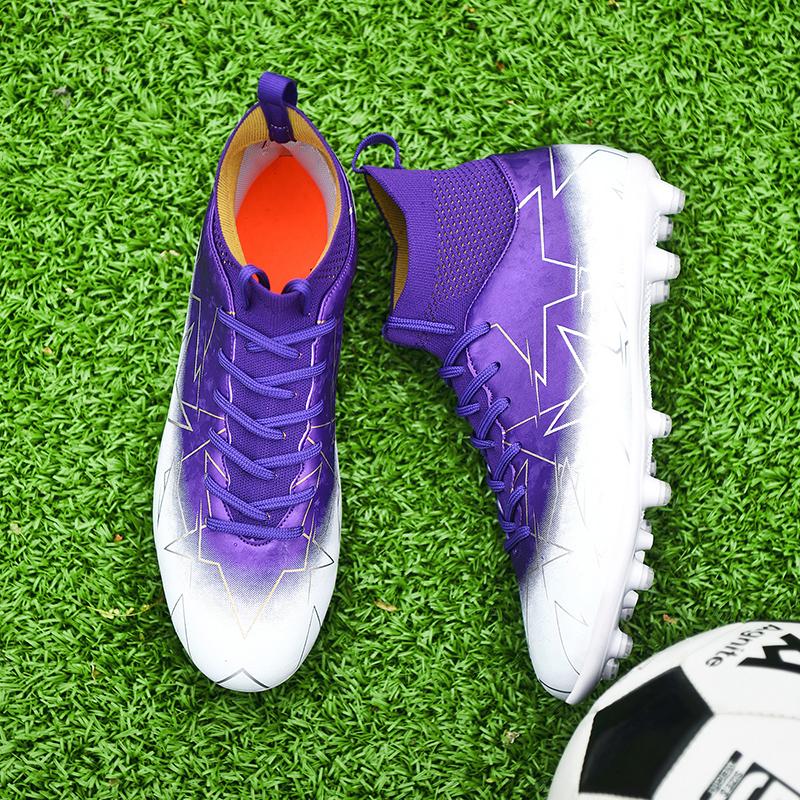 Men/Women's Football Boots Socks Professional Training Football Boots Young Children Football Shoes