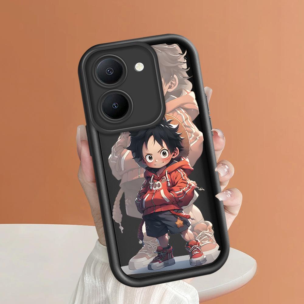 Soft Silicone Square Ladders Cartoon Pattern Full Cover Camera Protection Shockproof Case for iPhone Infinix Tecno Vivo