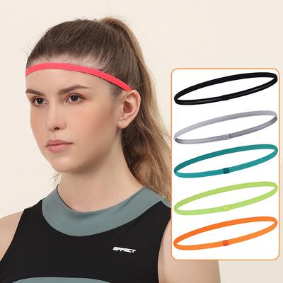 Anti-Slip Silicone Strip Sweat-guiding Silicone Sports Headband Minimalist Design for Fitness Yoga Running Soccer Unisex