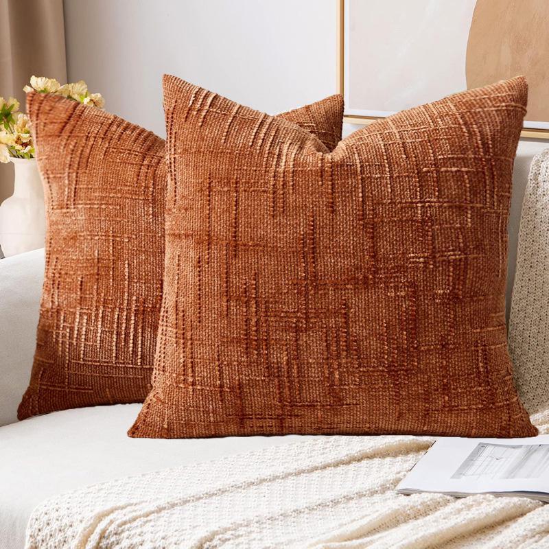 Thick Yarn Bamboo Textured Chenille Cushion Cover