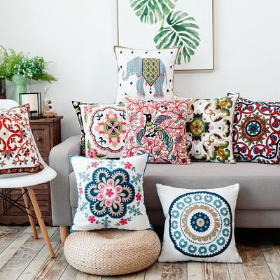 Nordic Small Fresh Pastoral Home Living Room Sofa Bedside Embroidered Pillowcase High-quality Seat Cushion Pillowcase