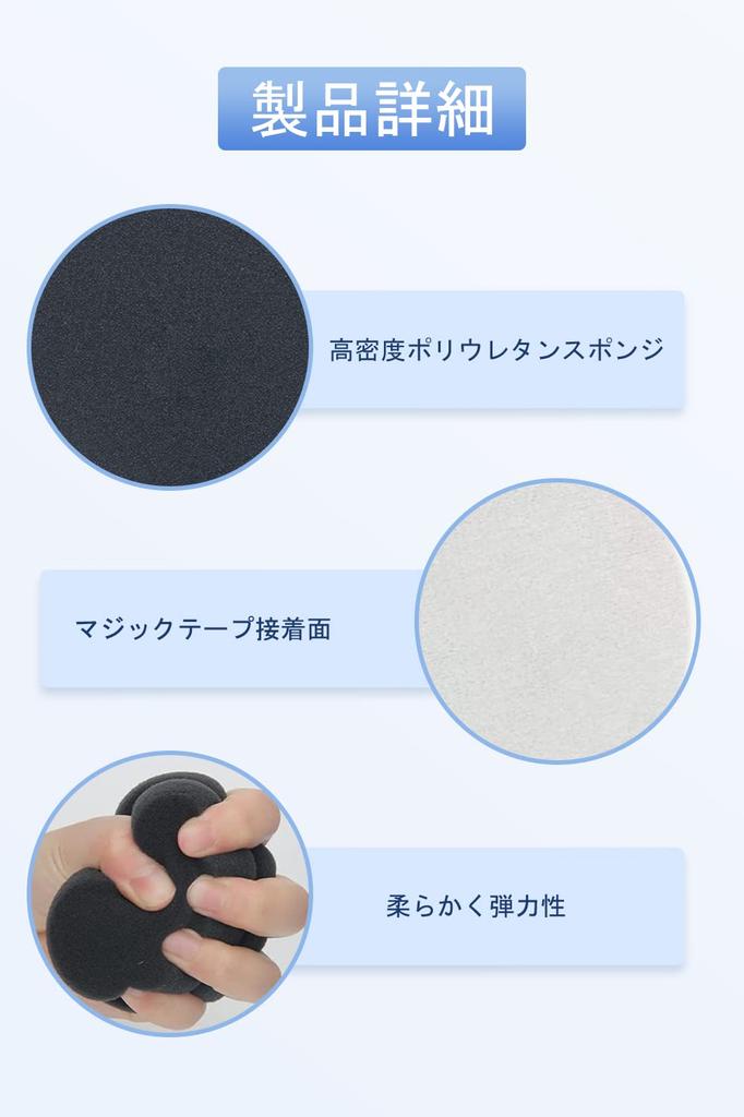 YFFSFDC Polisher Buffing Flat for Car for Electric Car Electric Car Wash Black Pad, Type, Polishing, Durable, Ultra-Fine, Soft, 150mm, Polishers,