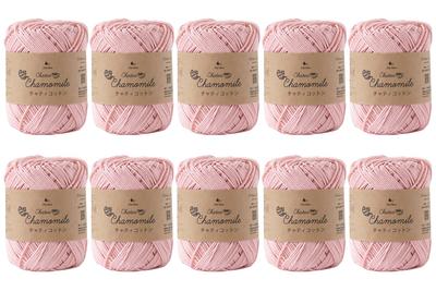 Νήμα ακατέργαστου μαλλιού Chatty cotton Μέτρια λεπτό 20g βαμβάκι σετ 10 καστούρια Άρωμα φράουλα με γάλα (περίπου. 48μ) 100% 3.