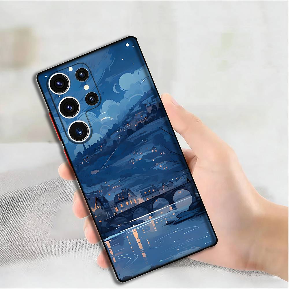 

Яркая Живописная Пейзажная Силиконовая Чехол-Накладка Для Телефона Samsung S24 22 20 23 21 20 Ultra Plus Lite 5G Печатная Крышка Samsung S26Plus