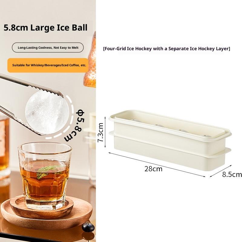 1Set Ice Ball Mold Food Grade Silicone Freezer Tray for Perfect Polygonal Ice Balls Home Kitchen Drink Chilling