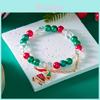 Weihnachtsperlenarmband-Set mit Schneeflocken- und Weihnachtsmann-Anhänger für Damen Weihnachtsgeschenk