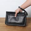 NZPJ Genuine Leather Men's Clutch Bag Natural Cowhide Wallet Large Capacity Mobile Phone Bag Casual Businesse Envelope for