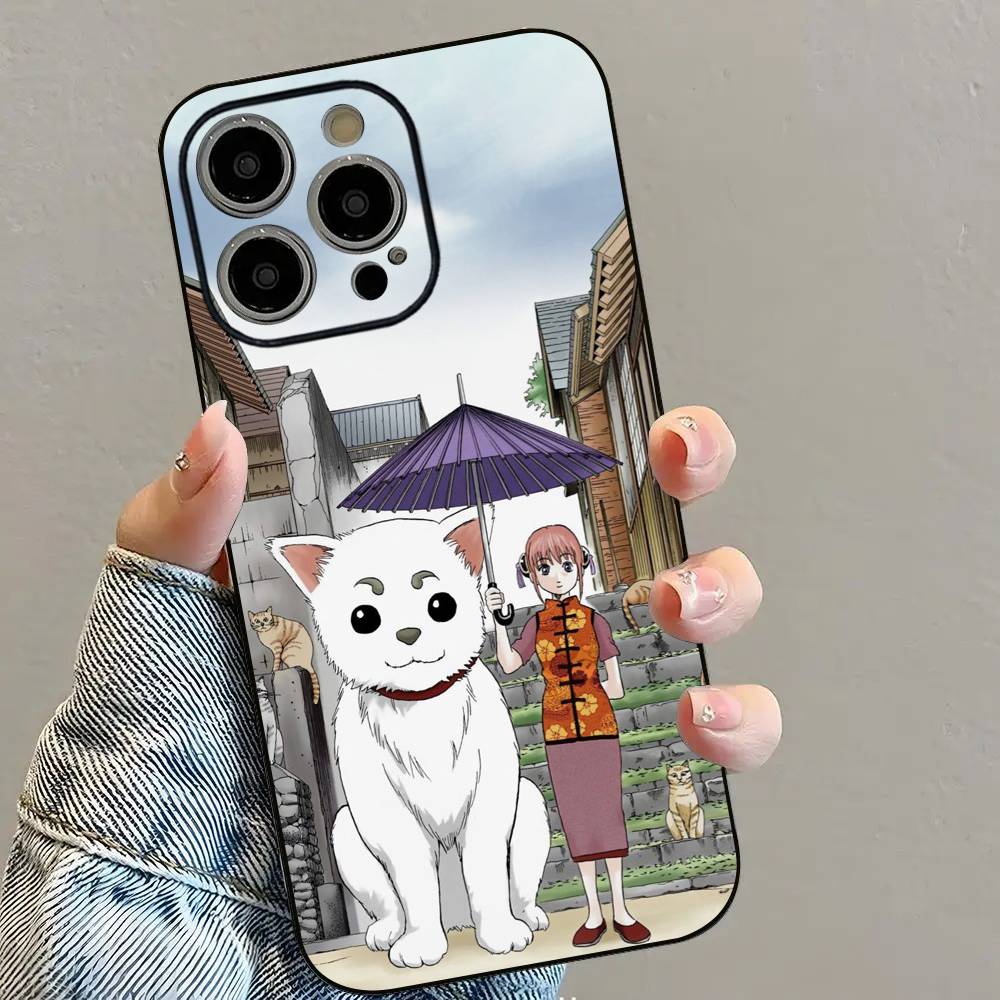 Anime Gintoki Gintama Phone Case For iPhone 16 15 14 13 12 11 PRO MAX PLUS Mini TPU Soft To Skin-friendly Case