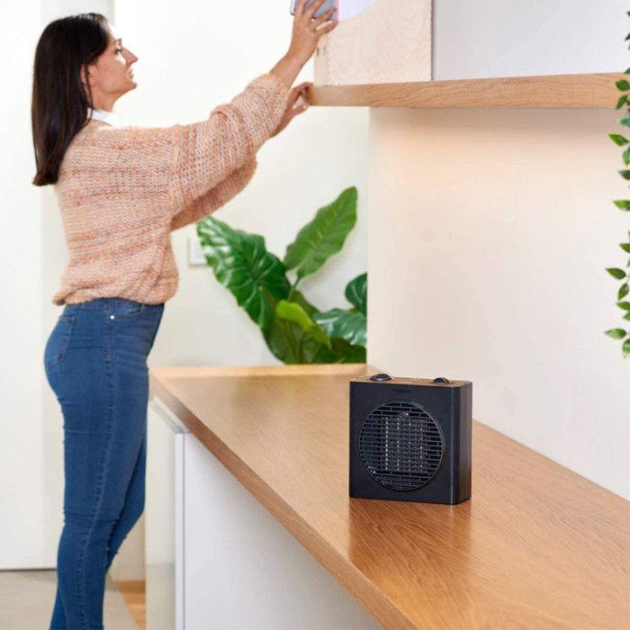 Black+Decker|BXSH1500E - Radiateur Electrique d'Appoint de 1500W avec chauffage PTC | Noir mat