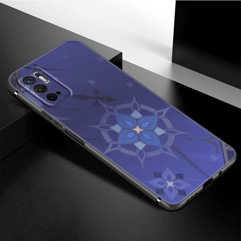 Genshin Impact Logo Phone Case For Xiaomi Redmi Note 11 10 9 8 Pro 11T 5G 10T 10S 9S 9T 9i 9C 9A 8T Soft TPU Black Cover Funda