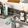 Wall Mounted Suction Cup Storage Shelf Waterproof Washbasin Countertop Shelves  Makeup