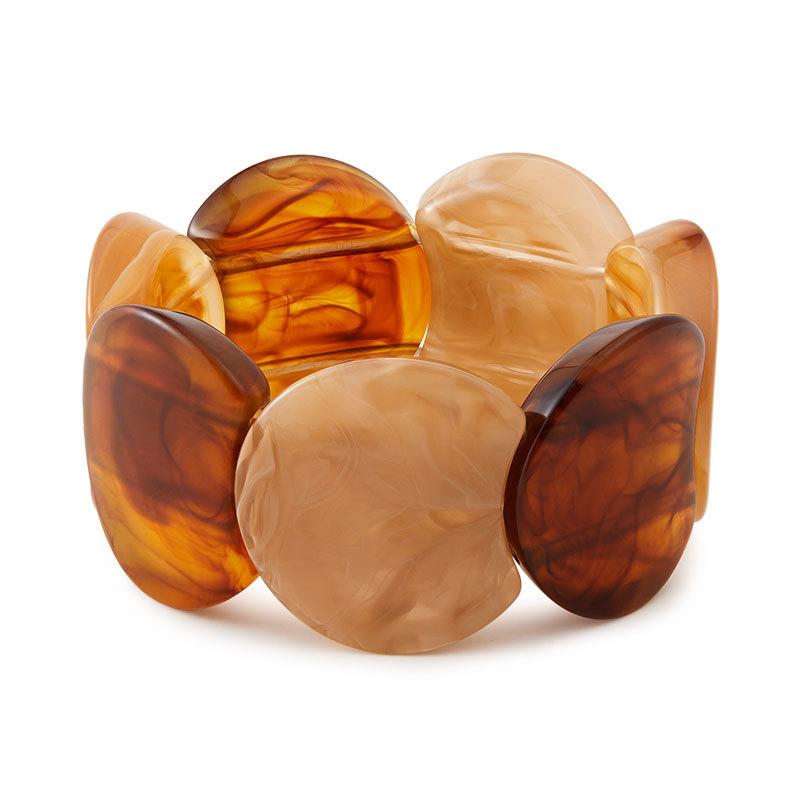 

Geometric Bangle for Women Punk Chunky Irregular Acrylic Elastic Bracelet Jewelry Gift