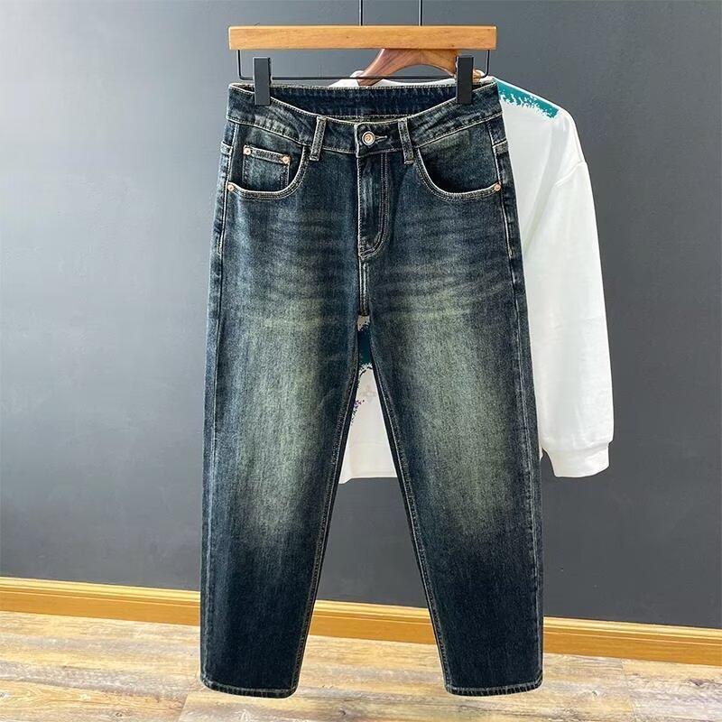 JYL Men s Jeans American  Straight Spring Autumn Loose Versatile Denim 34