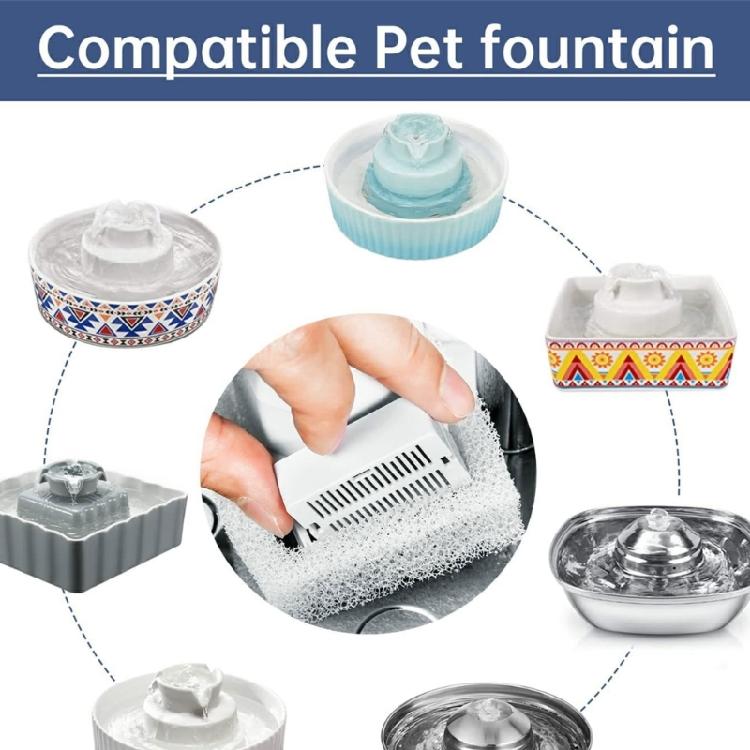 Kitten Water Dispenser Filter Cat Fountain Biological Cotton Foams Replacement