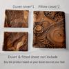Swirled, Wooden, Textured Bedding Duvet Cover Sets Duvet Covers Pillowcases Gifts (1 * Duvet Cover 2 * Pillowcases, Without Duvet Insert)