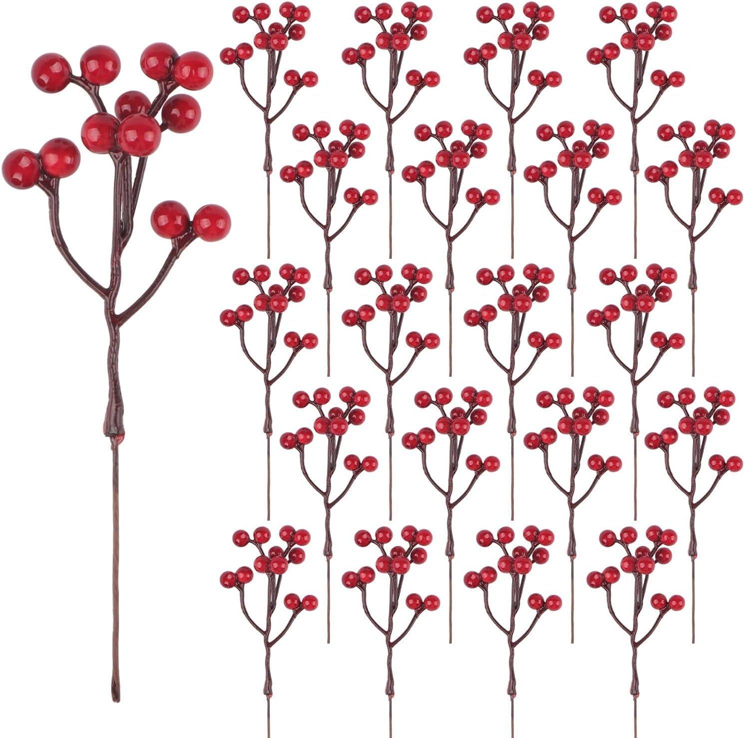 

Artificialplant Holly Little Red Fruit Wholesale New Year Christmas Home drawingroom Wedding diy gift Decor Flower Shooting Prop