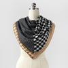 Houndstooth Large Scarf, Shawl, Women’s Headscarf, Herringbone Silk Scarf, Accessory, Scarf