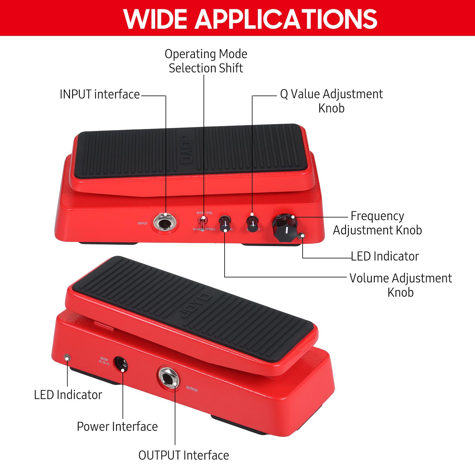 JOYO 2-в-1 педаль эффектов для электрогитары с регулируемыми тонами и громкостью — фото 7