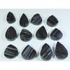 463Cts.Natural Black Tourmaline Pear Shape Cabochon Loose Gemstone 12Pcs Lot C-344