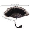 Lolita Feather Folding Fan Sweet Fairy Girl Dark Gothic Court Dance Hand Fan Pendant Photography Props Wedding Party Decor