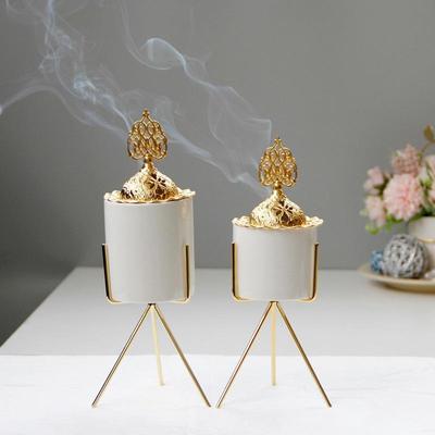 1pcs Nordic Style Fashion Ceramic Incense Burner Stand Backflow Incense Burner Home Fragrance Stand Aroma Burner Creative Decor