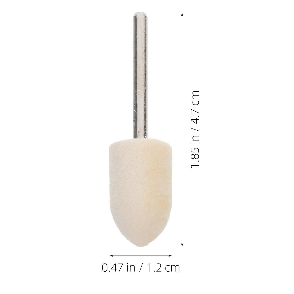 12Pcs Wool Polishing Heads 4Mm Diameter Grinding Supplies for Watch Glass Nail Art Precision Polishing Work Efficiency Upgrade