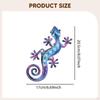Metal Gecko Wall Art 2D Hanging Artwork,Art Decoration Ornament for Porch Cafe Patio Home