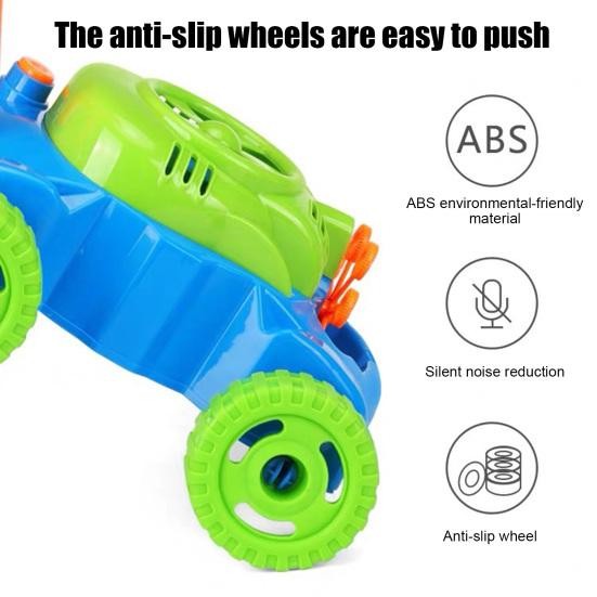 Bubble Machine Children Toy with Music Light Hand Pushed Weed Machine Shape Bubble Car Toy Outdoor Play Bubble Car for Kids
