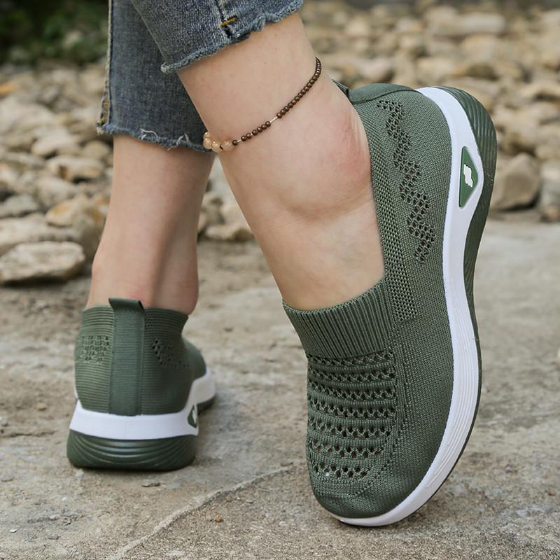 Summer Breathable Mesh Slipon Shoes For Women With Soft Pvc Sole Comfortable Casual Walking Footwear