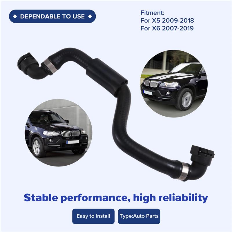 ABLZ-For BMW X5 X6 E70 E71 2007-  Compatible Car Coolant Hose Part Number 17127576376
