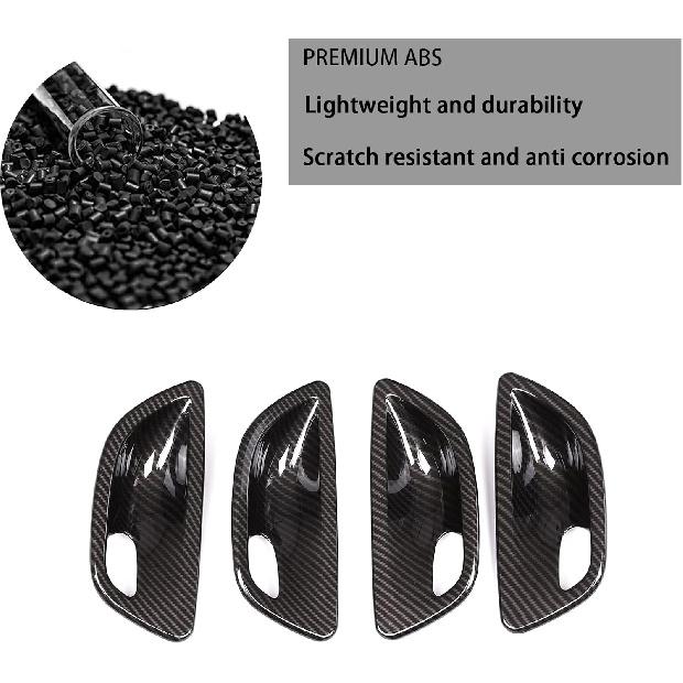 For BMW 5 Series F10 520 528 525 2011-2017 Carbon Fiber Style Car Interior Door Handle Bowl Cover Trim