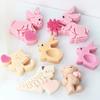 Cute Rabbit Bear Silicone Soap Mould DIY Flower Bunny Cat Candle Resin Plaster Making Heart Animal Mold DIY Gift